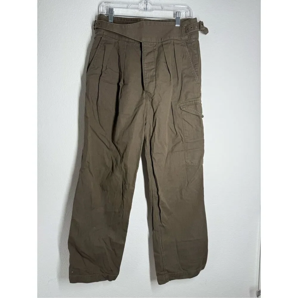 Banana Republic Linen Blend Front Pleated Gurkha Pant Size 10S See Description